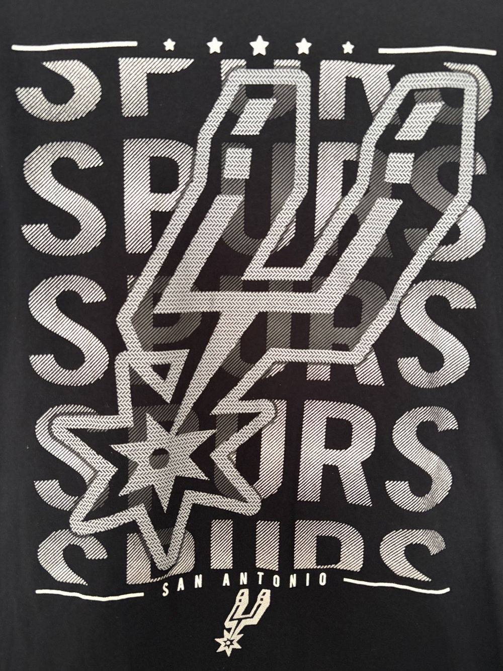 UNK NBA San Antonio Spurs Tee Black & Grey US Size S